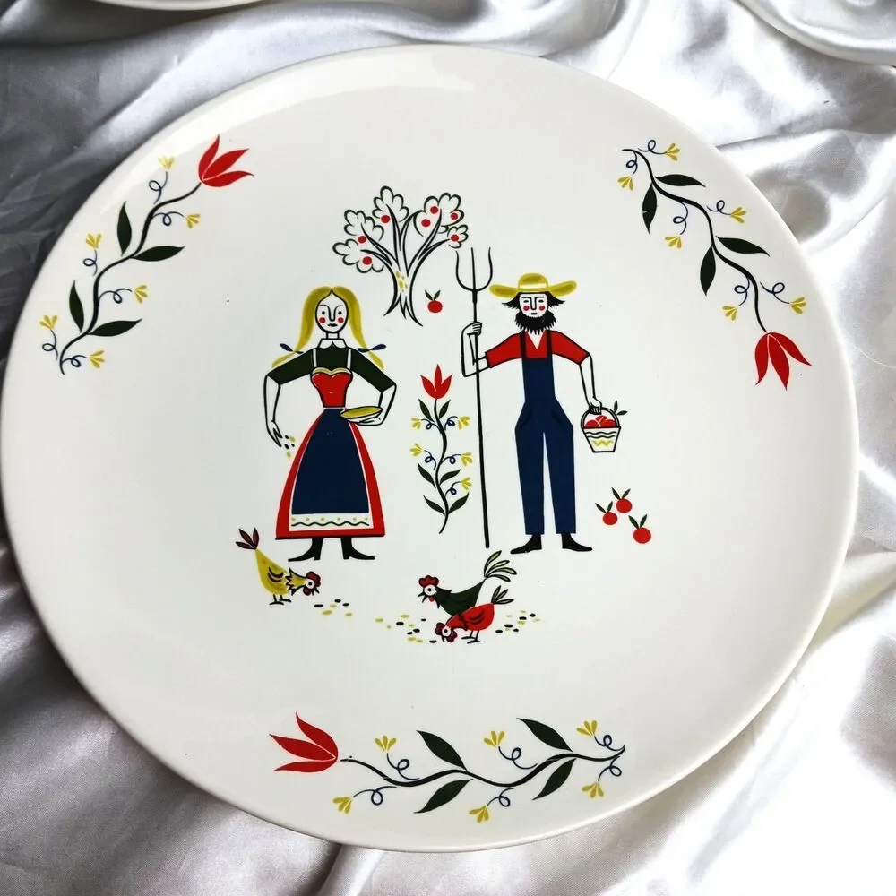 Vintage Homer Laughlin Rhythm American Provincial Dinner Plate